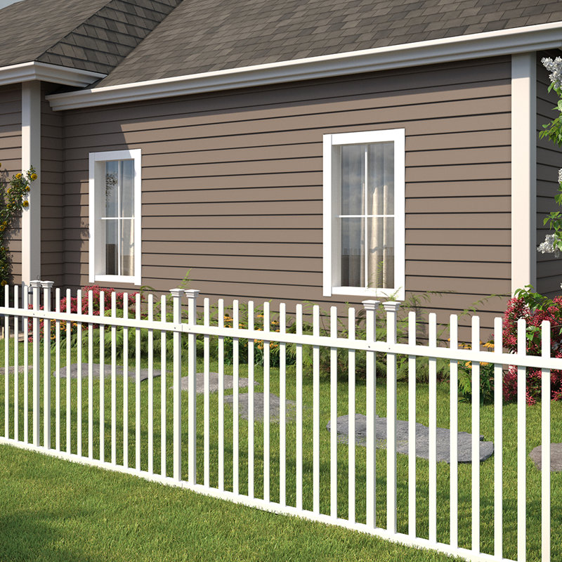 Burbank 3.5-ft White Vinyl Flat-top Picket Fence Panels