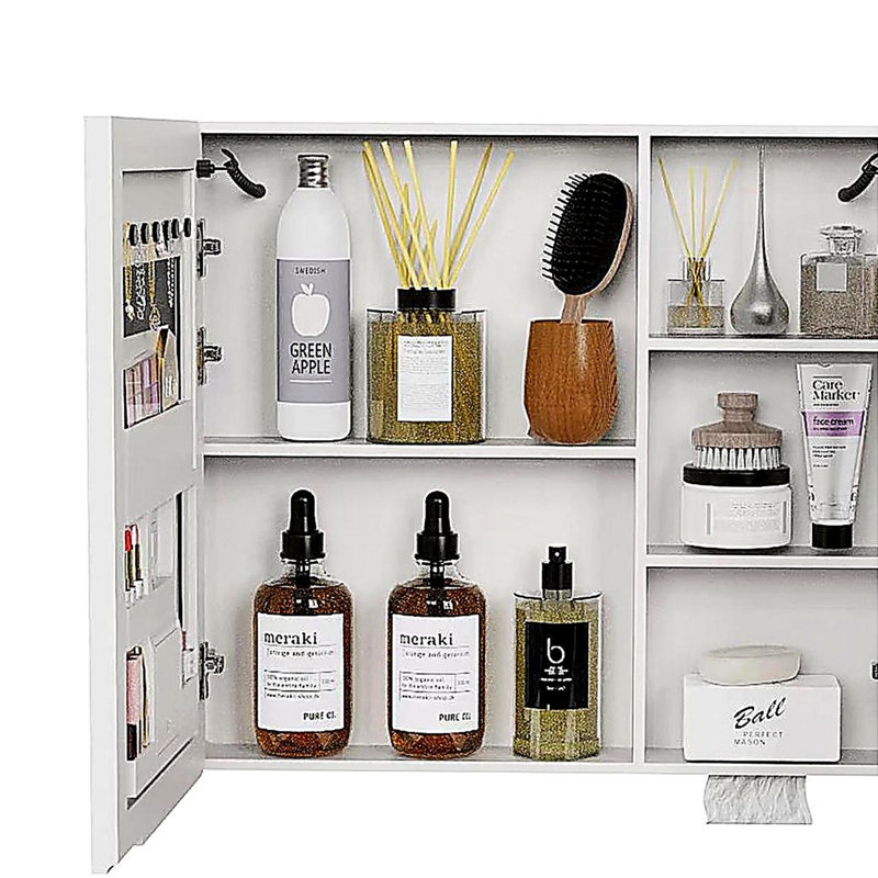 LED bathroom medicine cabinet with single-color white light ,Anti-fogging ,Easy to install Aluminum-plastic cabinet.(31.50*27.56 Two Door)