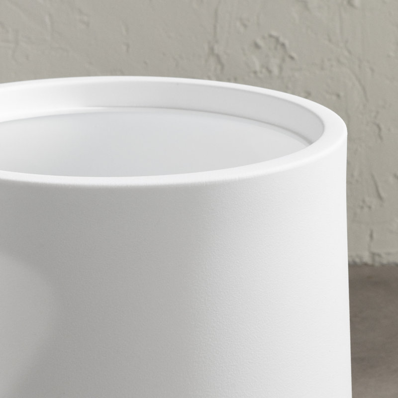 Pot à fleurs en plastique Dalya, Blanc, H 16,25 po x l 12,25 po x P 12,25 po