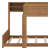 Full XL Over Full XL Wooden Bunk Bed With Built-In Storage Shelf & Ladder-422782843