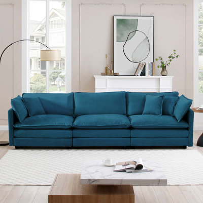 Modular Upholstered Chenille Sectional Sofa