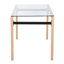 Kevon Glass Top Metal Base Dining Table