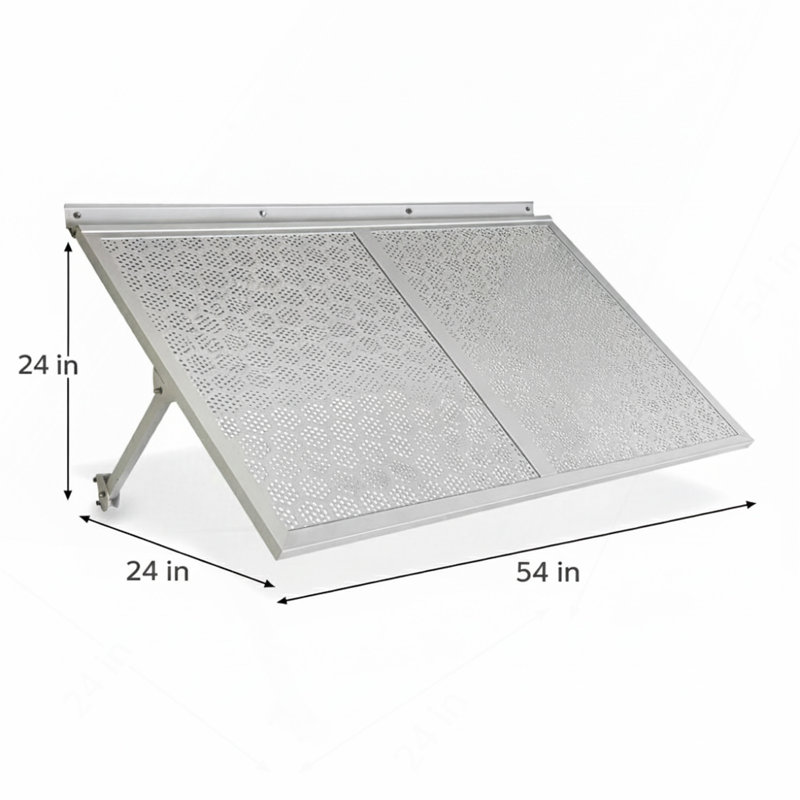 Auvent métallique 4.6 (blanc), 1" H x 34.25" W x 54" D