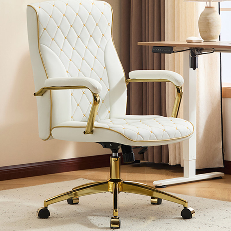 Fauteuil de bureau ergonomique Mid-Century, Blanc