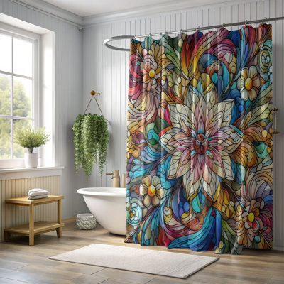 Petal Prism - 1 Piece Standard Shower Curtain