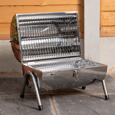 Portable Barrel Style Charcoal Camping Barbecue / BBQ