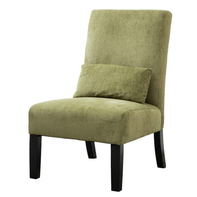 Pisano Contemporary Armless Accent Chair with Pillow
