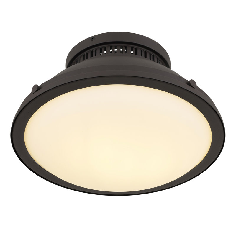 2-Light 14-in Dark Bronze Flush Mount
