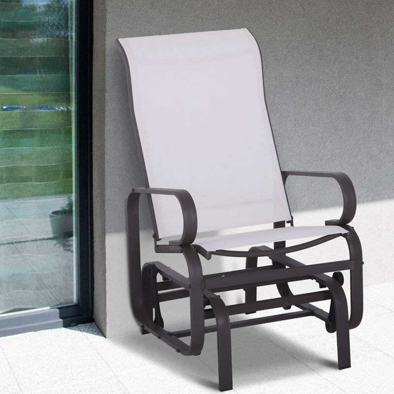 Fauteuil oscillant d'extérieur Outsunny, Beige