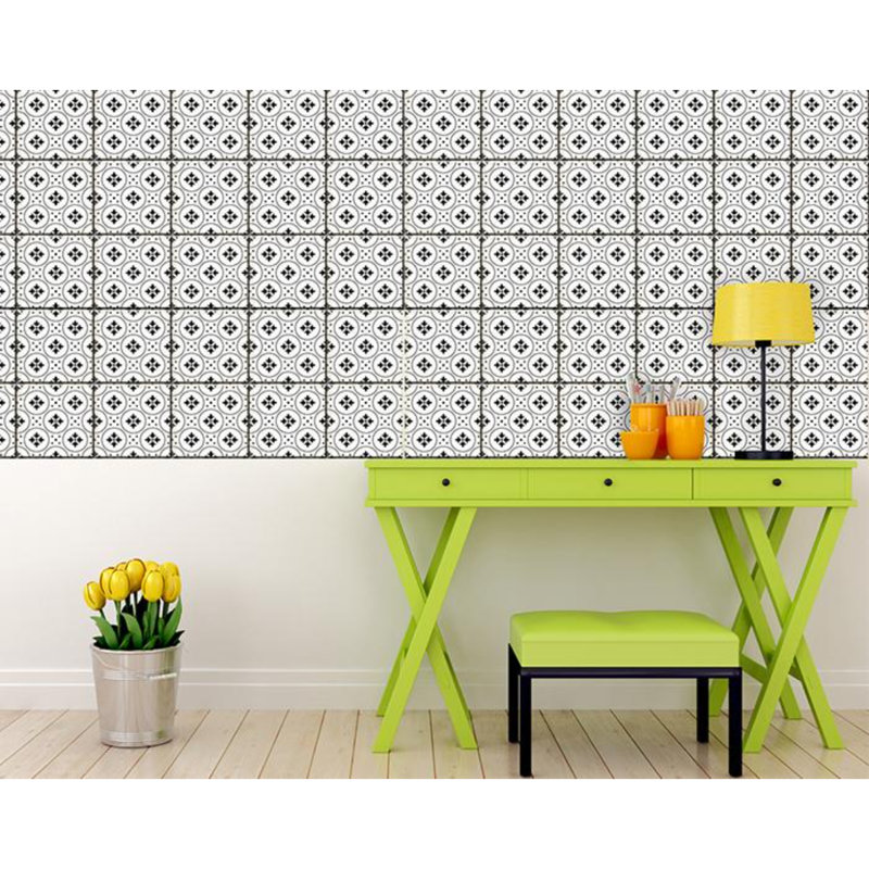 6'' W x 6'' L Vinyl Peel and Stick Field Tile