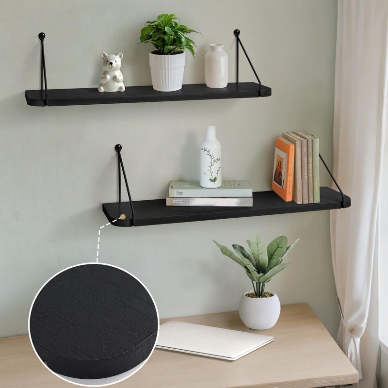 5.9"D x 24"W Floating Shelves for Wall,Bookshelf Organizers,Set of 2