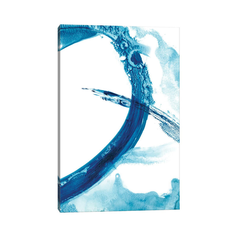 "Aqua ring II" par Ethan Harper, reproduction d’art, H 48 po x l 32 po x P 1,5 po, Toile tendue, Aucun mat