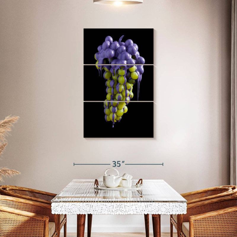 Yarlin Grapes Dripping Purple, 45" H x 28" W