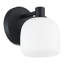 Éclairage pour meuble-lavabo noir mat 1 lumière Craigville 5 po avec abat-jour en verre opale gravé-370099304-370099305