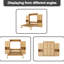 Armoire à lit escamotable en bois massif et rotin avec 2 tablettes latérales-1094482130-1094482133
