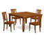 L'ensemble 9 pièces de table et chaises de cuisine comprend une table de salle à manger carrée avec rallonge papillon et 8 chaises de salle à manger, 54 x 54 pouces, brun selle-538085464-538085443-538085470