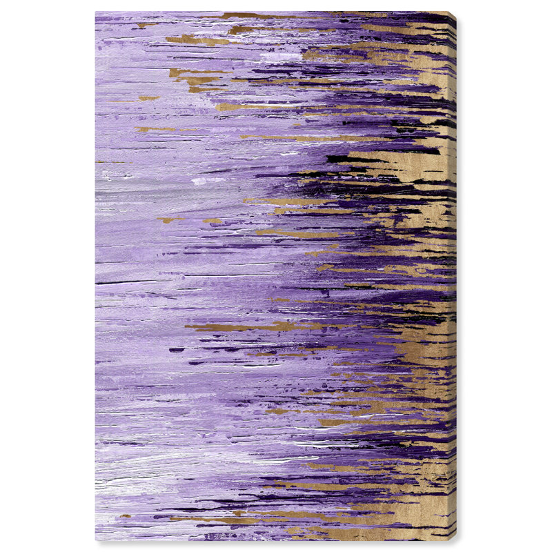 Lavande Rains Duet I - Peinture, H 45 po x l 30 po, Toile tendue