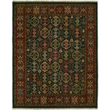 Lisbeth Wool Oriental Area Rug in Green/Red