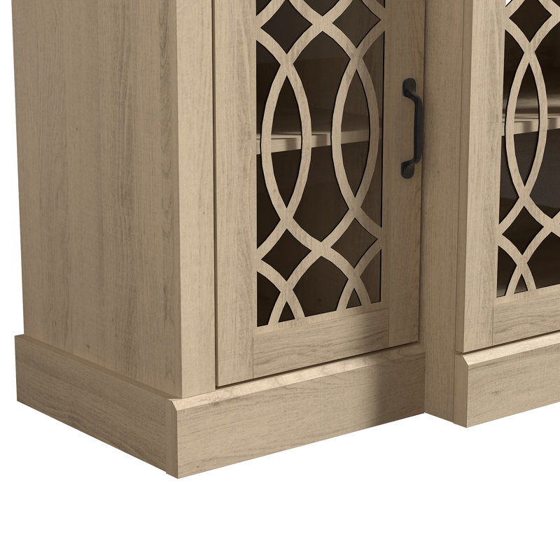 Buffet large 4 portes Eleana, Naturel