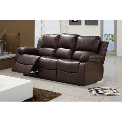 Kornegay 81'' Faux Leather Reclining Sofa