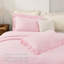 Ensemble d'édredon rose simple (66 x 90 pouces), 2 pièces (1 édredon à volants et 1 taie d'oreiller) Ensembles d'édredon léger pour enfants, ensemble de literie en microfibre douce toutes saisons-124610104-124610111