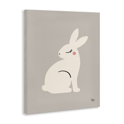 Art mural sur toile Minimal Rabbit par Jessica Beck