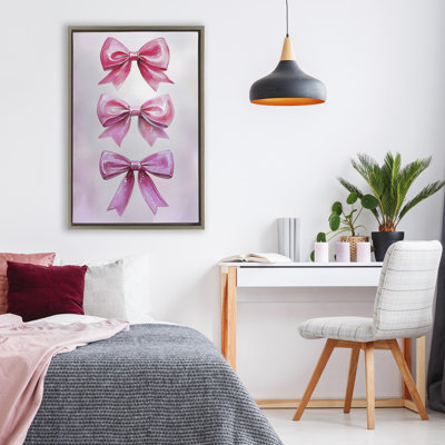 Blush And Satin Ribbons Floating Frame, design by Annabelle Hall
