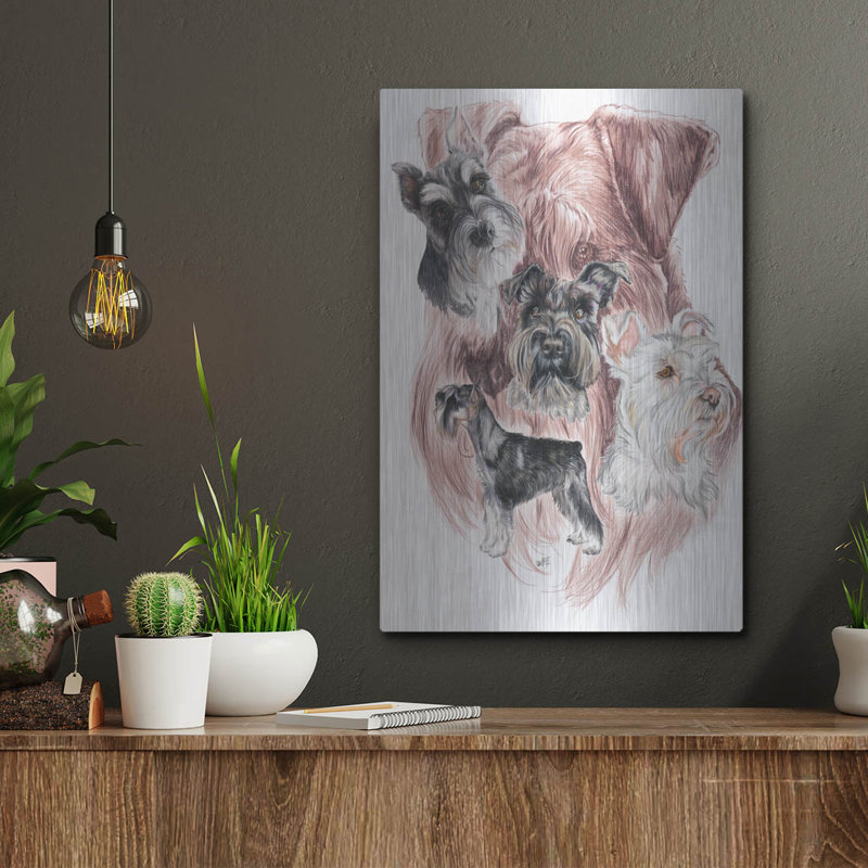 "Schnauzer miniature" par Barbara Keith, H 16 po x l 12 po