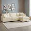 Canapé modulaire en L avec repose-pieds mobile-287877716