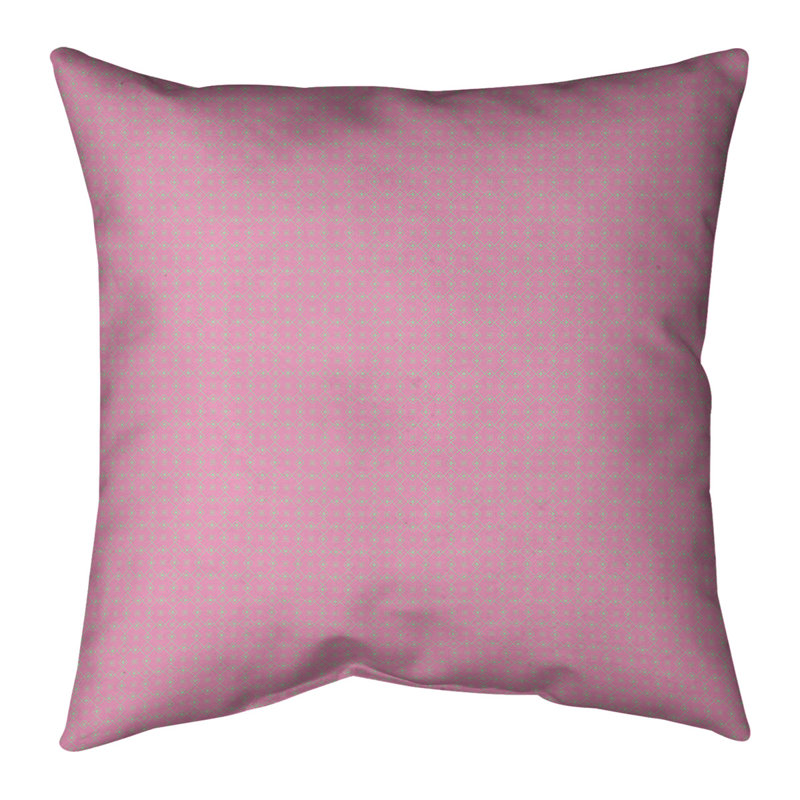 Housse de coussin Katelyn Elizabeth, 14 po x 14 po, Polyester / Bourre en polyester, Rose / Vert