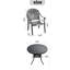 Ensemble de meubles de patio en aluminium coulé avec coussins 5 pièces Minimalist