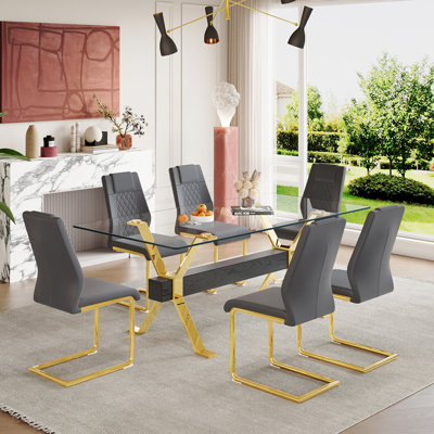 Ensemble de table de salle à manger 7 pièces 7 pièces