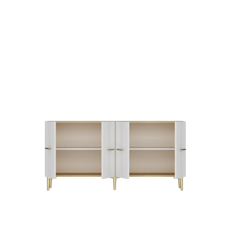 Console, White/Gold/Brown