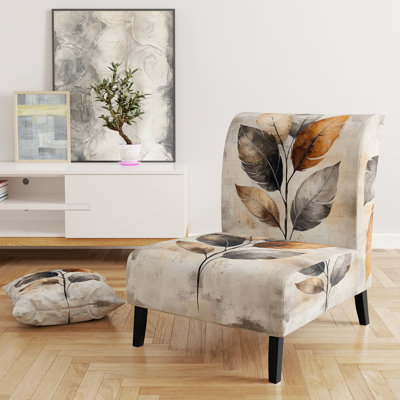 Fauteuil de chambre rembourré Leaves - Fauteuil de chambre Boho