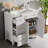 36" Single Bathroom Vanity With Ceramic Sink, Assembly Required-1442059559