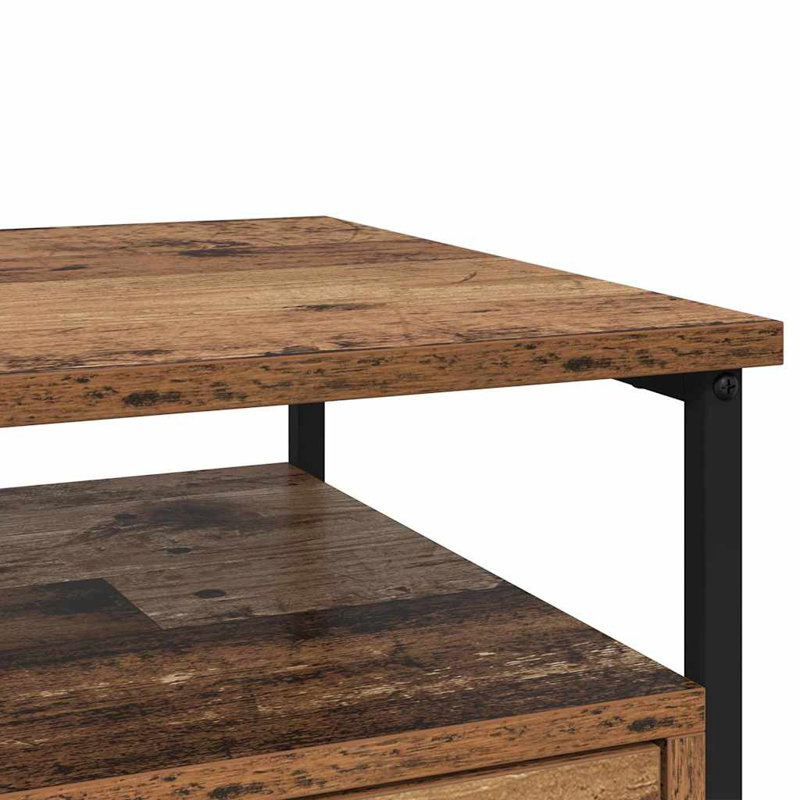 40cm W Manufactured Wood Bedside Table, Old Wood
