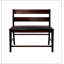 Banc à hauteur de comptoir en bois de style transitionnel avec dossier rembourré en similicuir de style transitionnel 1pc