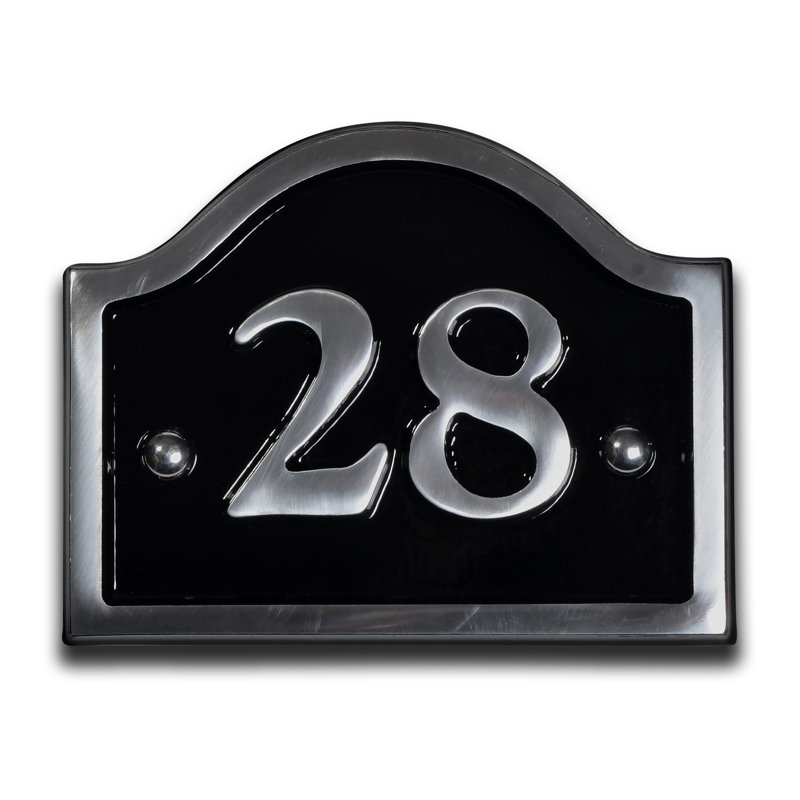 Jaclynn 11.5cm H Reflective Metal House Number, 28