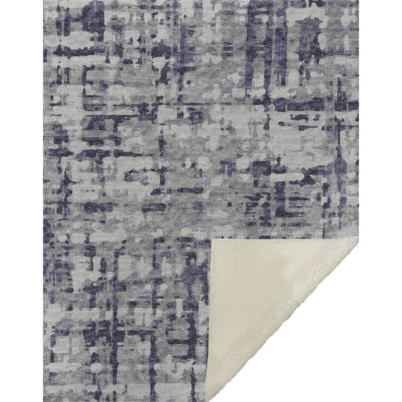 Jeté en sherpa Addison, Mauve