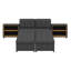 Canapé-lit modulaire avec revêtement en chenille, conception combinée libre, deux supports de rangement-117789375