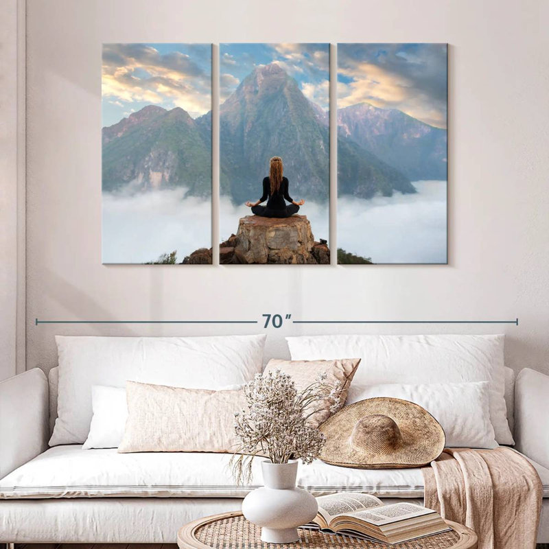 Scène de montagne Kerrick Yoga, H 32 po x l 50 po