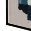 Art mural texturé 3D abstrait en tissu de lin bleu encadré avec envers gris-1724714610