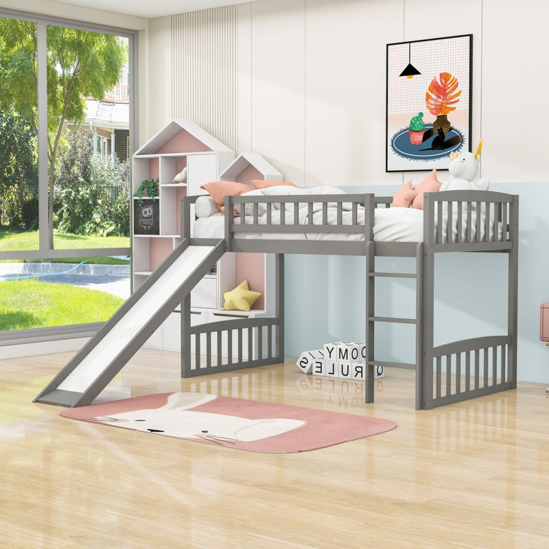 Ericia Kids Twin Loft Bed, Gray