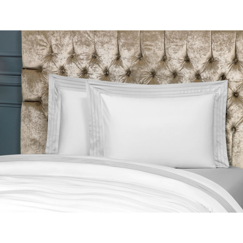 Eden Sham, Euro, White/Light Gray