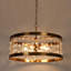 Lustre tambour doré à 6 lumières Jaison pour salon et entrée