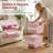 3 PCS Storage Bins on Wheels with Stay-Open Lid for Kitchen Bedroom Laundry Closet-627476097