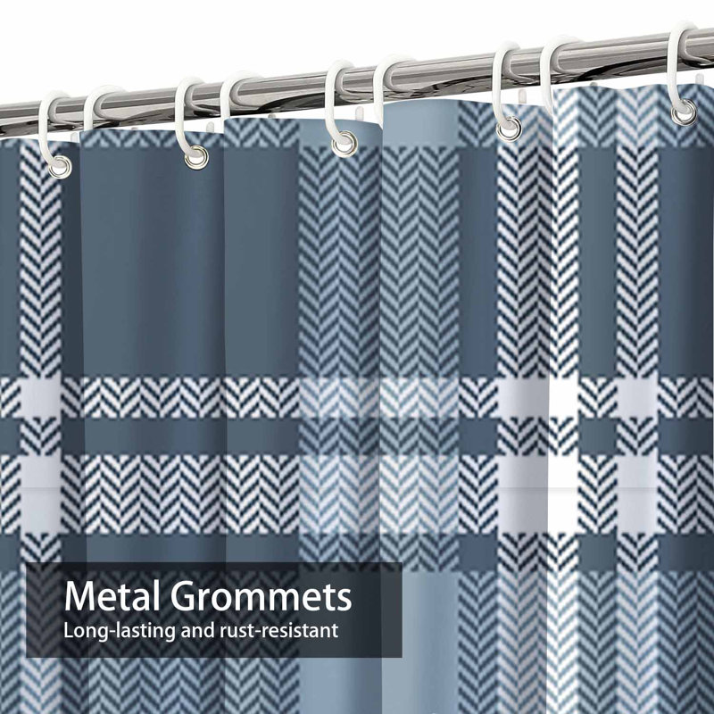 Rideau de douche Tartan, L 72 po x l 72 po