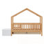 Lit pour tout-petits avec tiroirs de rangement et commode à plateau relevable