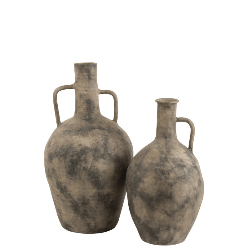 Dixon Table Vase 1, 55cm H x 31cm W x 31cm D, Brown/Grey
