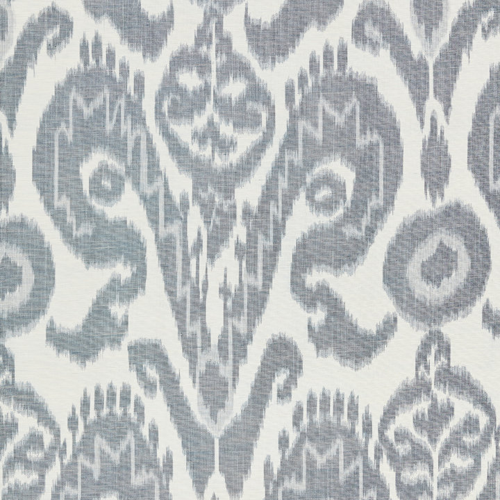 Tissu ikat en soie Merchante Bukhara, Indigo